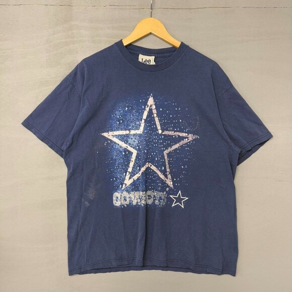 Vintage Dallas Cowboys Water Droplet Lee‎ Sport Shirt Large - Picture 1 of 5